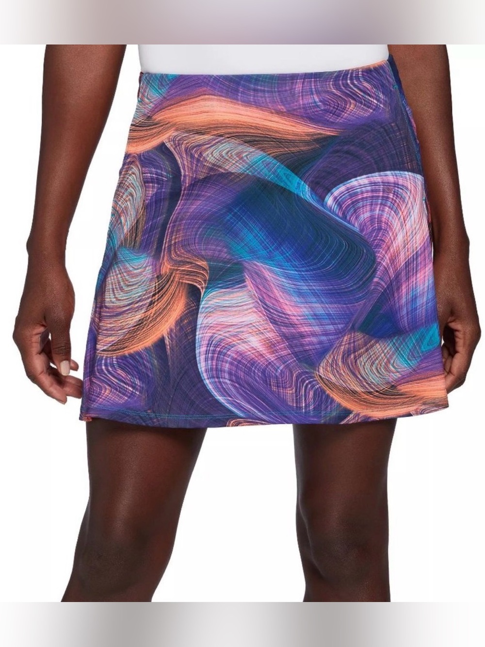 Slazenger Women’s Flounce 15’’ Golf Skort Digi Marble Multi UPF 30+ HydroDry XL